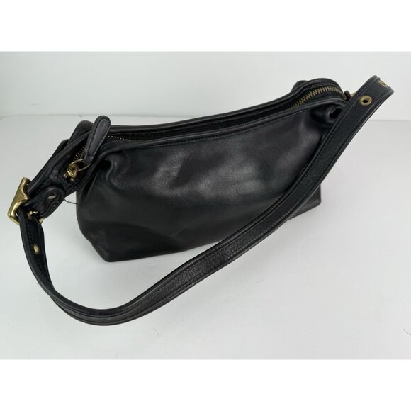 Vintage COACH 9059 Glove Tanned Leather Legacy Shoulder Hobo Purse Y2K Black - Picture 4 of 15
